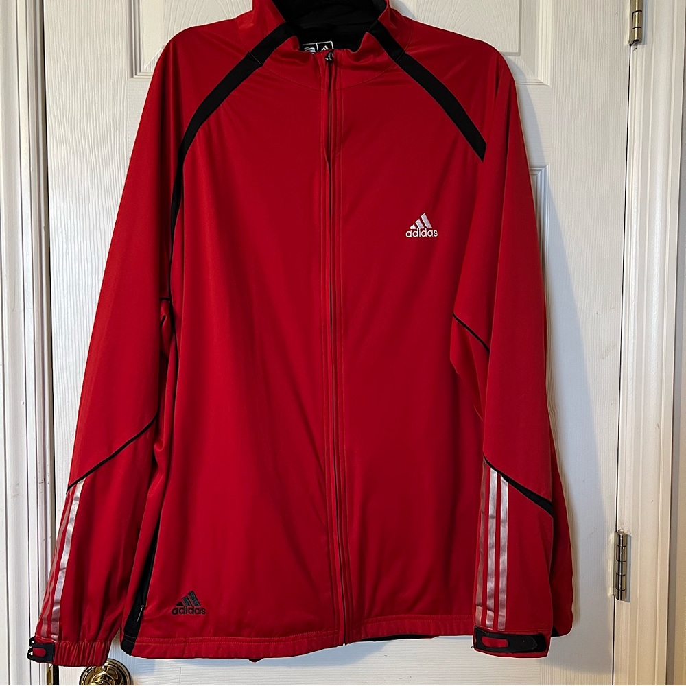 Adidas Red Clima Proof Wind Jacket - image 1